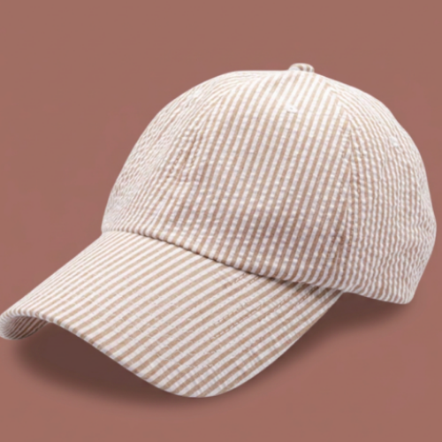 Audrey's - Seersucker Stripe Baseball Cap