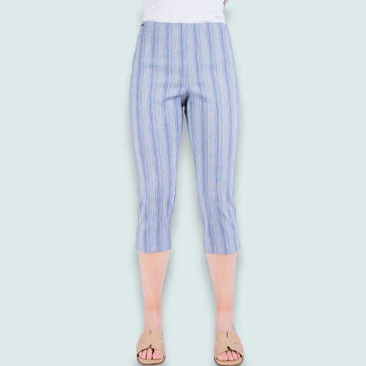 Lisette L - Slim Stripe Pull-On Capri