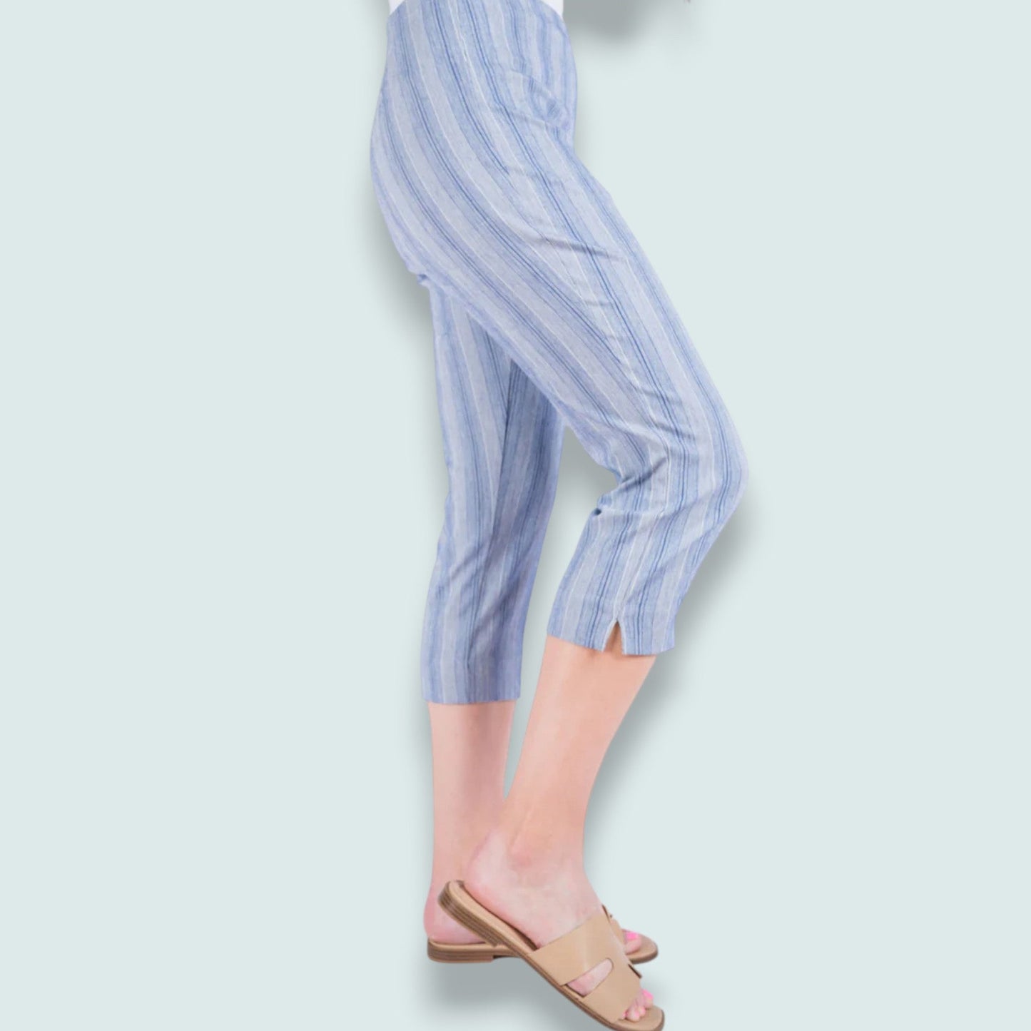 Lisette L - Slim Stripe Pull-On Capri