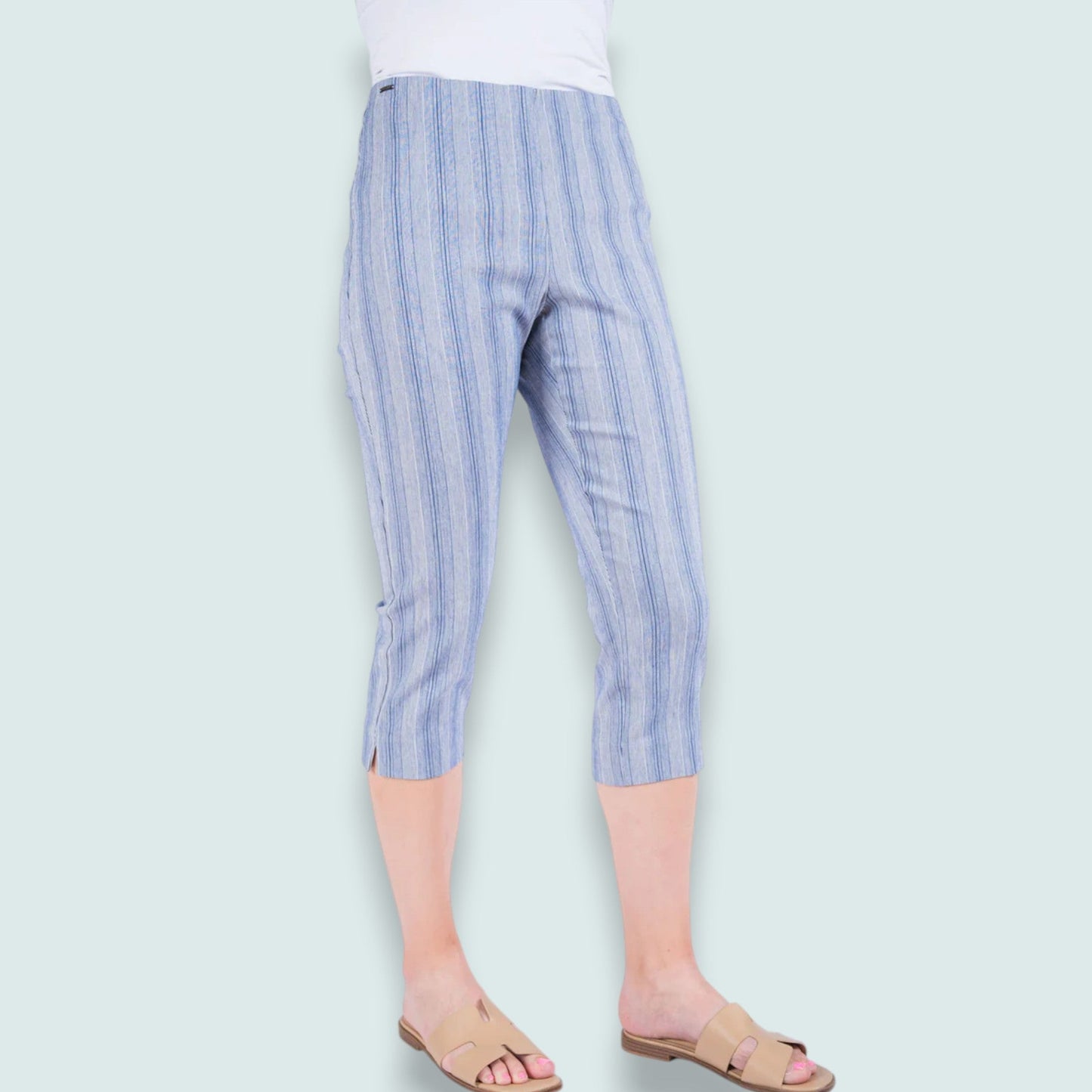 Lisette L - Slim Stripe Pull-On Capri