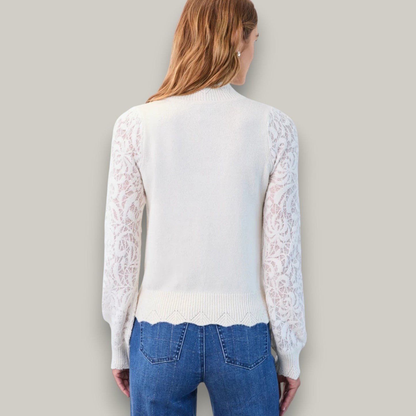 FDJ - Lace-Detail Knit Top