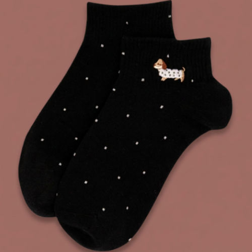 Audrey's - Dachshund Dot Ankle Socks