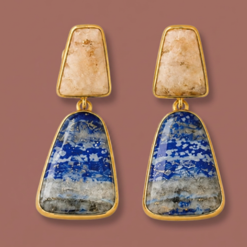 Audrey's - Golden Horizon Stone Drop Earrings