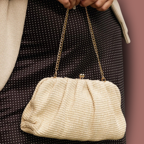 Louenhide - Goldie Raffia Clutch