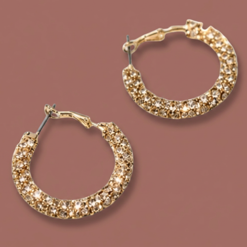 Audrey's - Sparkle Luxe Hoop Earrings