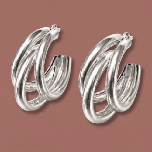 Audrey's - Triple Hoop Statement Earrings