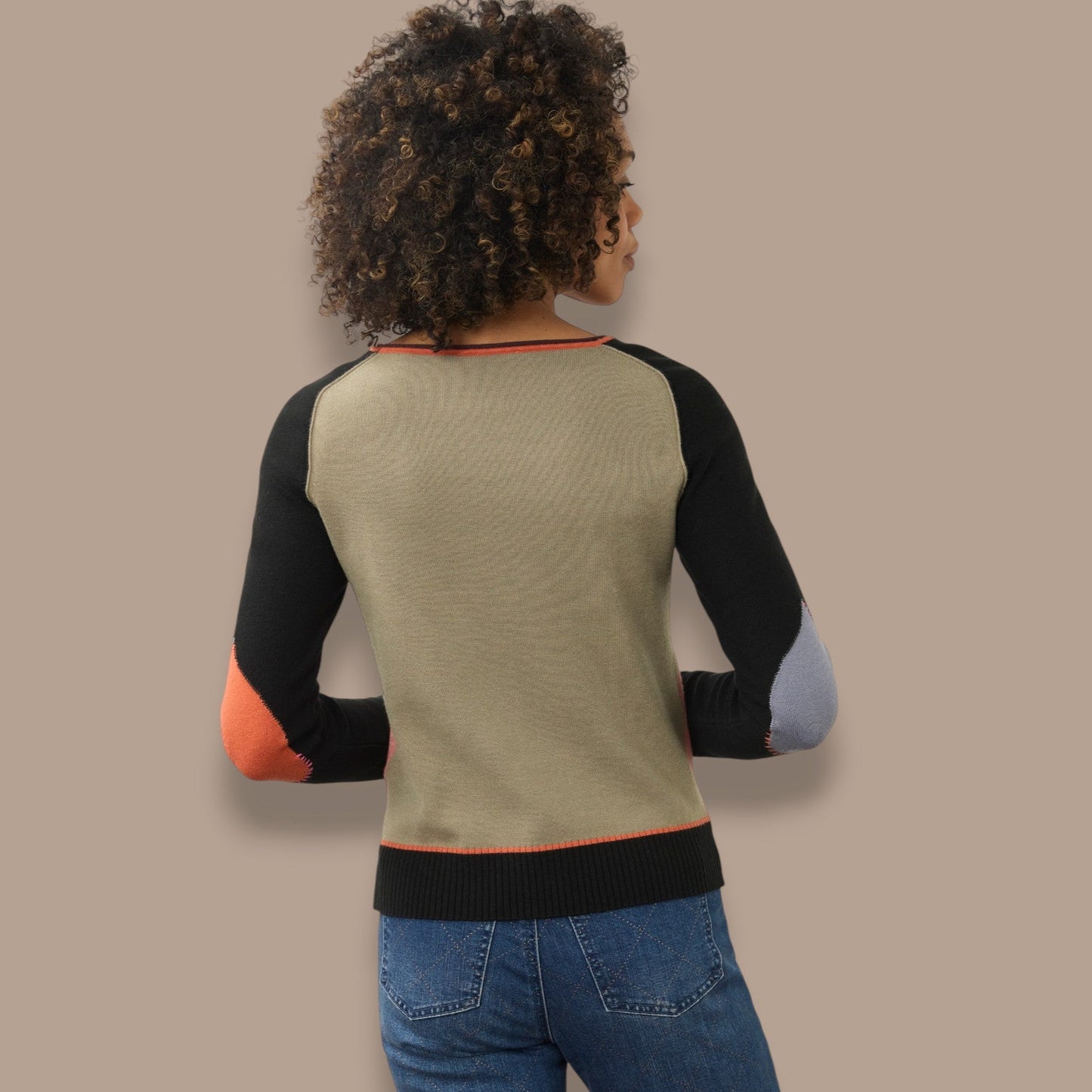 FDJ - Colour Block Fine Knit Sweater