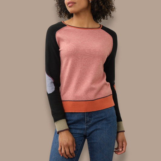 FDJ - Colour Block Fine Knit Sweater