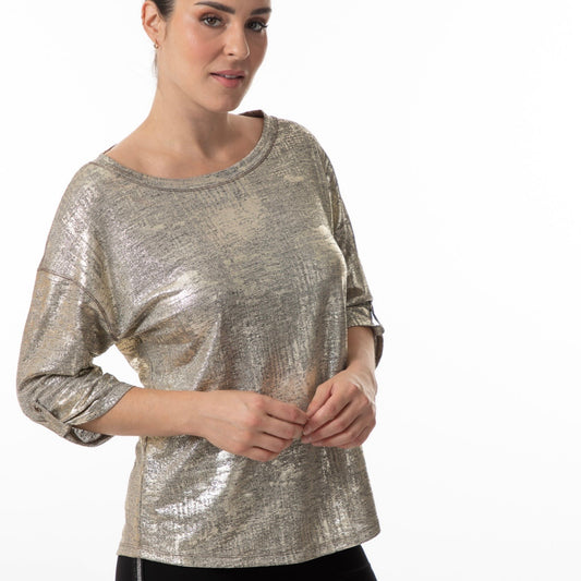 Bali - 3/4 Sleeve Glitter Top