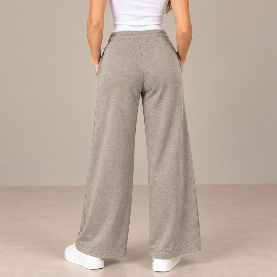 Pure - Drawstring Wide-Leg Pant