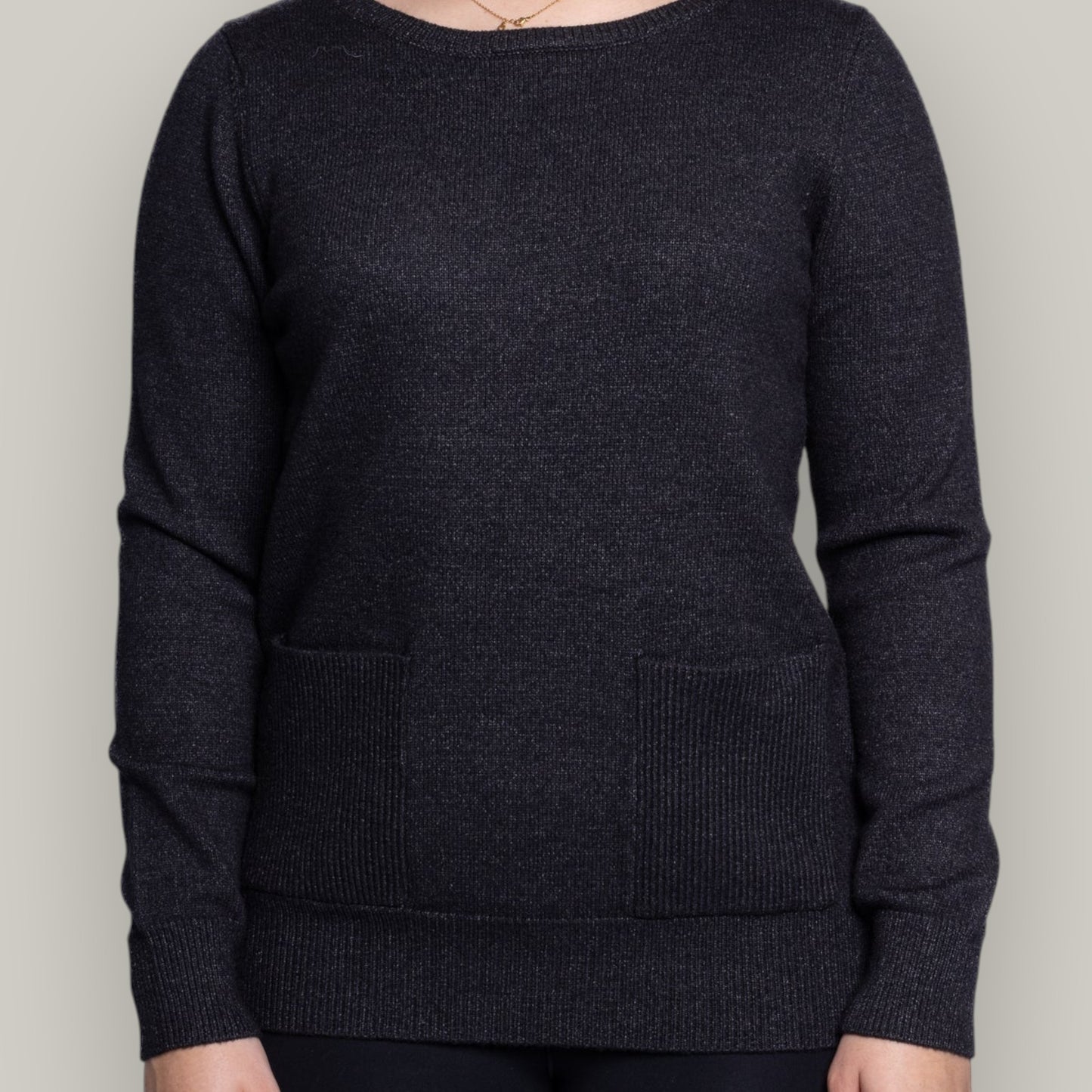 Carreli - Cozy Patch Pocket Knit Sweater