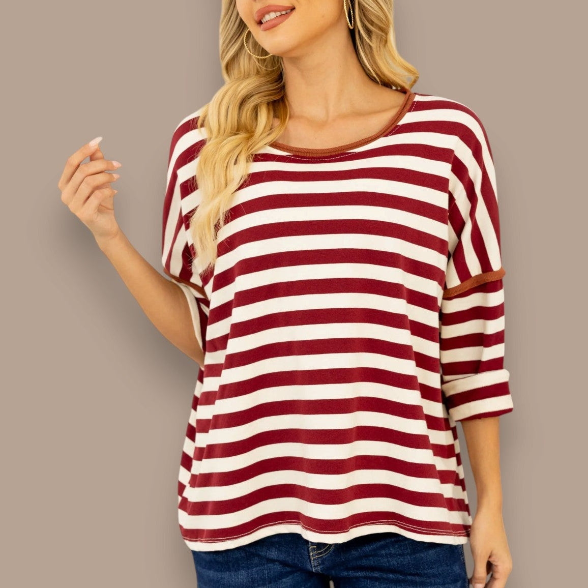 Orange Fashion Village - Linear Lane Pullover
