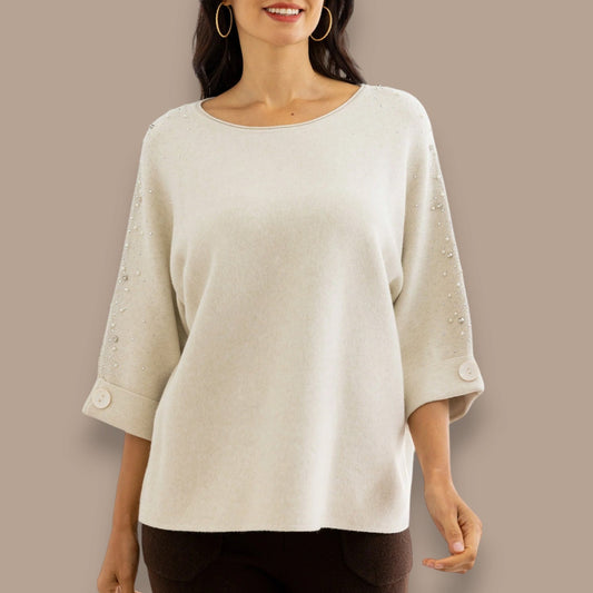 Orange Fashion Village - Diamond Sleeve Sweater
