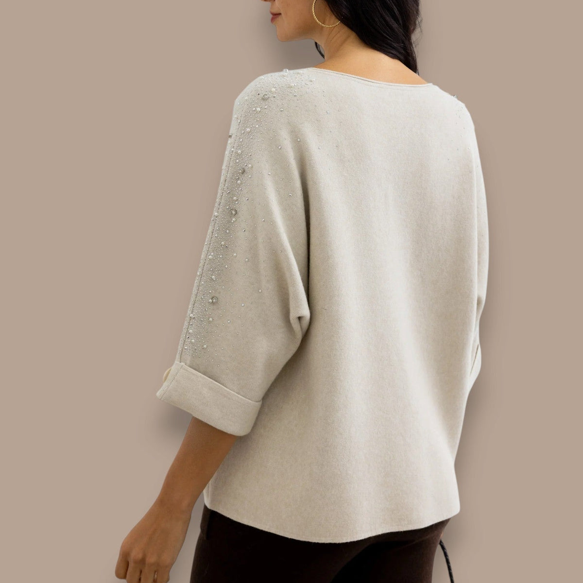Orange Fashion Village - Delilah's Diamond Sleeve Sweater
