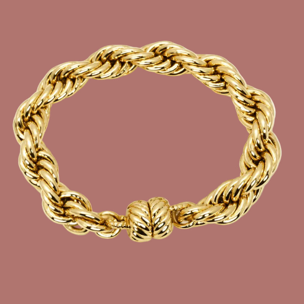 Audrey's - Magnetic Clasp Vintage Braided Rope Bracelet