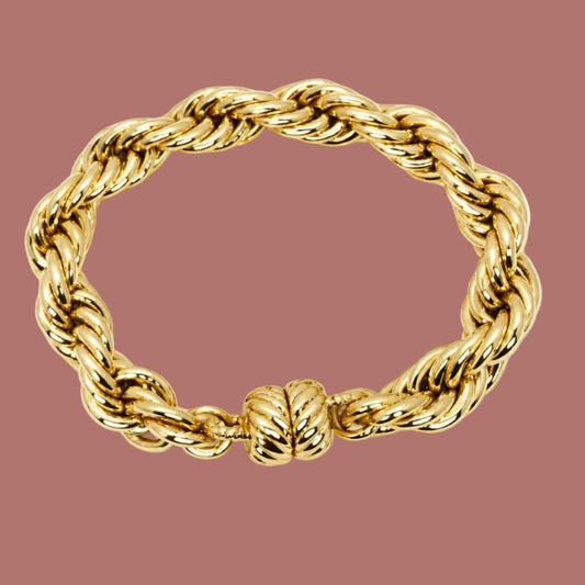 Audrey's - Magnetic Clasp Vintage Braided Rope Bracelet