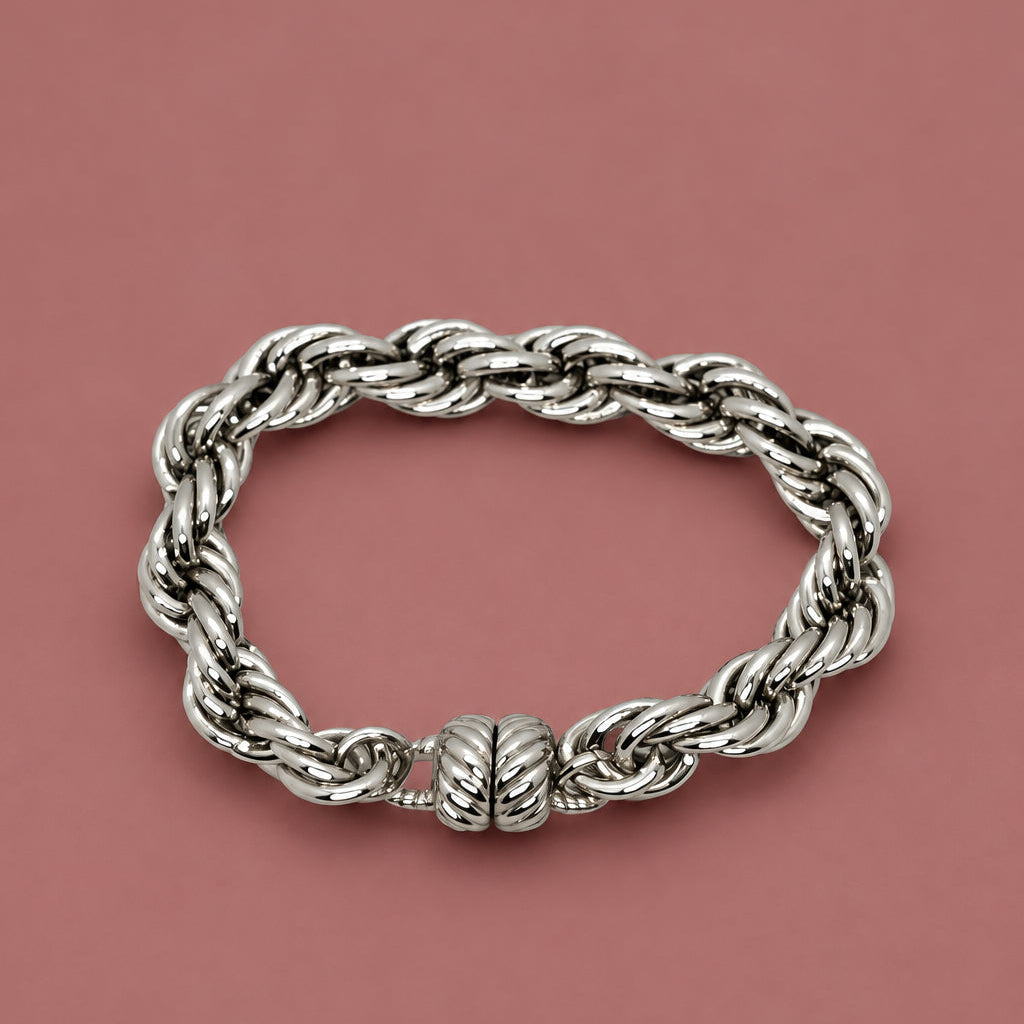 Audrey's - Magnetic Clasp Vintage Braided Rope Bracelet