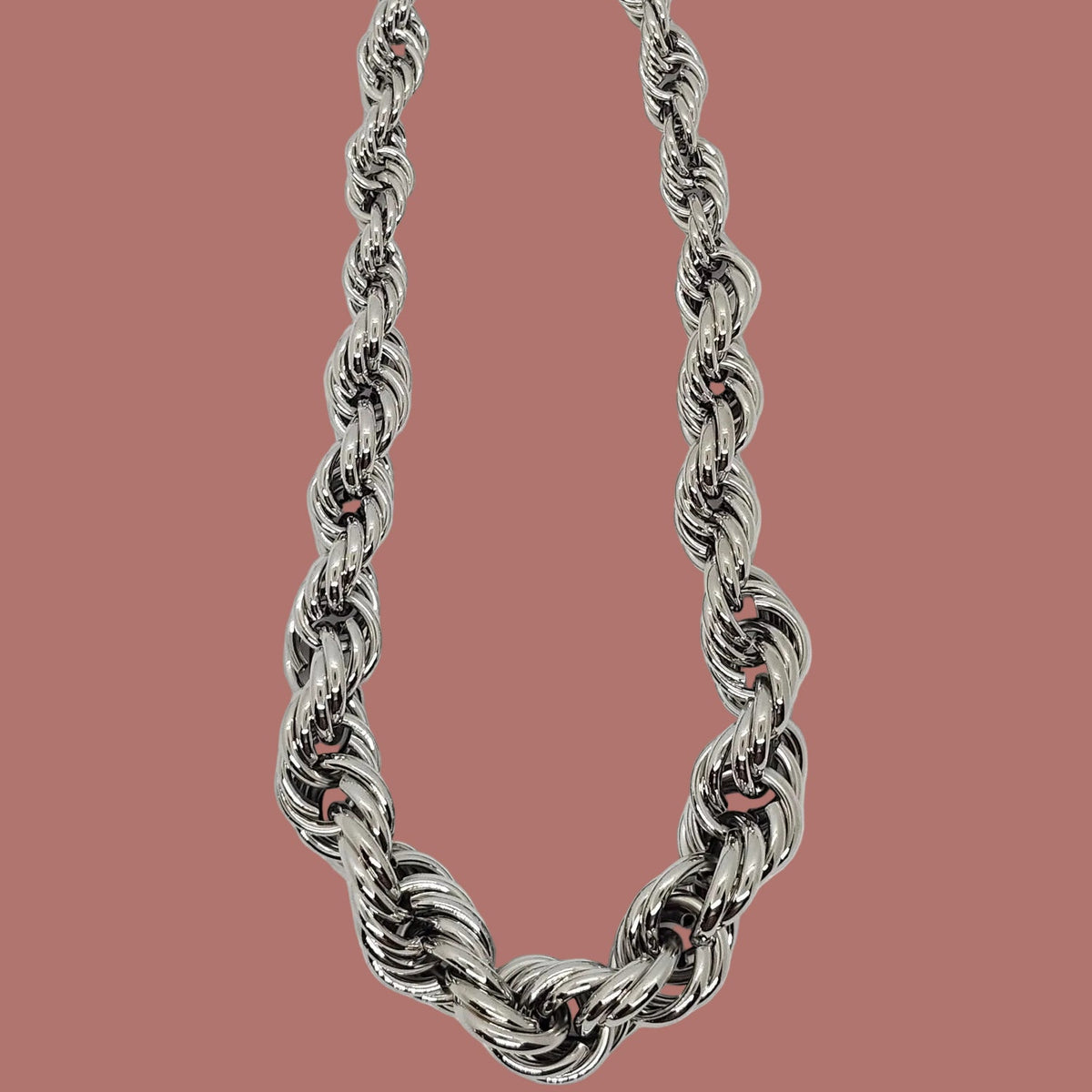 Audrey's - Vintage Metal Magnetic Clasp Rope Necklace
