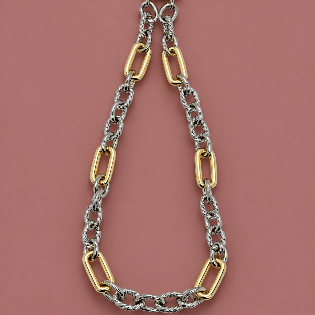 Audrey's - Mixed Metal Magnetic Clasp Necklace