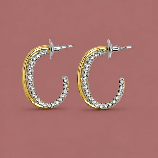 Audrey's - Two-Toned Hoop Earring