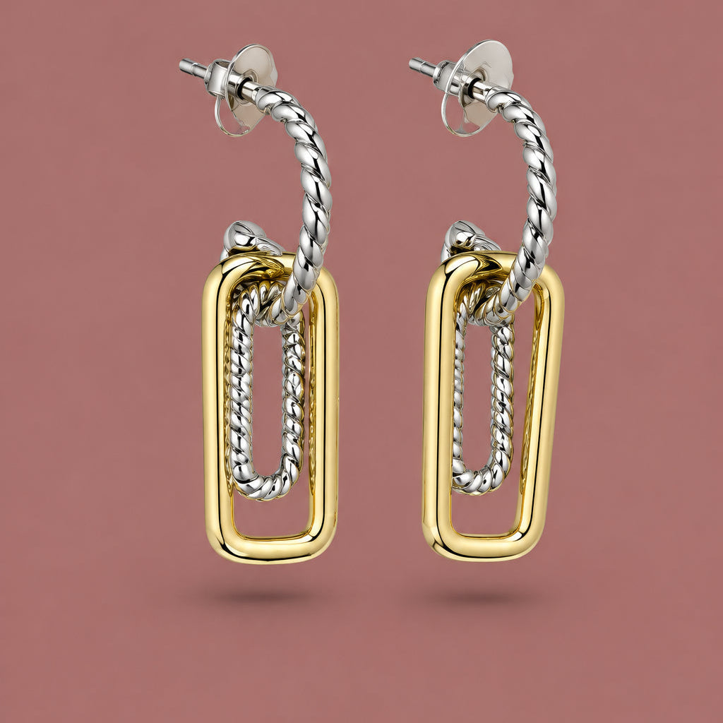 Audrey's - Two-Tone Drop Earrings