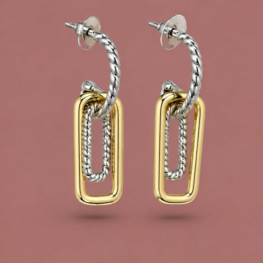 Audrey's - Two-Tone Drop Earrings