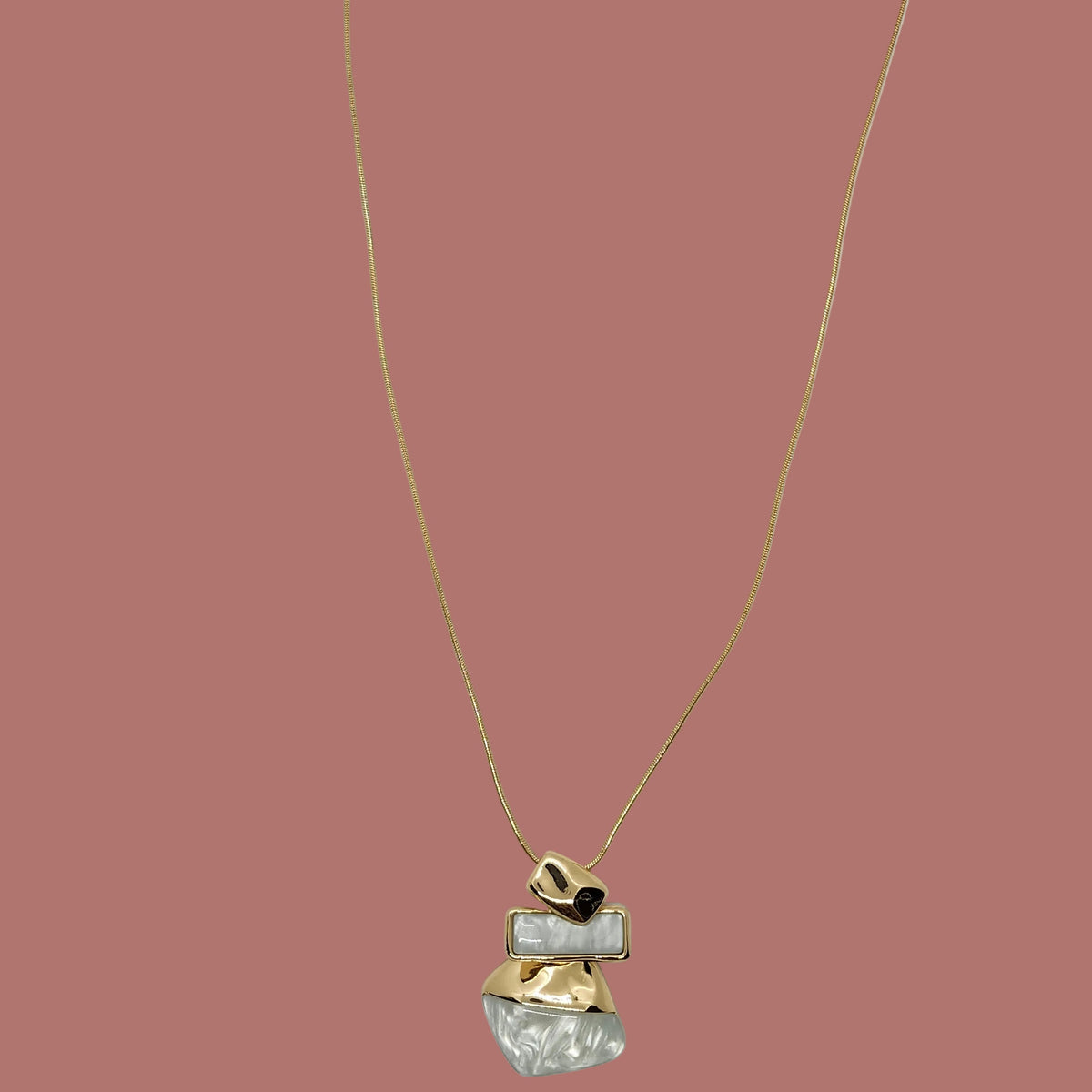 Audrey's - Gold Geometric Necklace