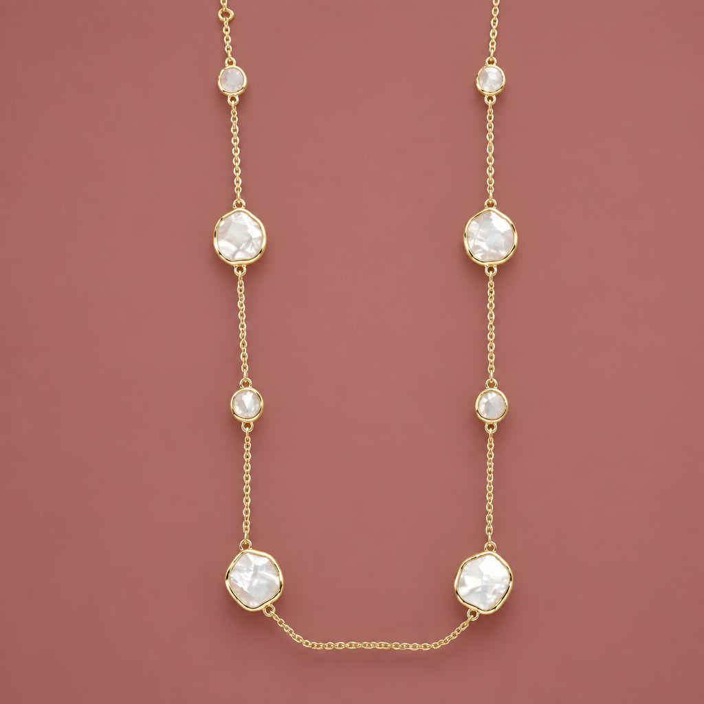 Audrey's - Station-Style Mother-of-Pearl Necklace