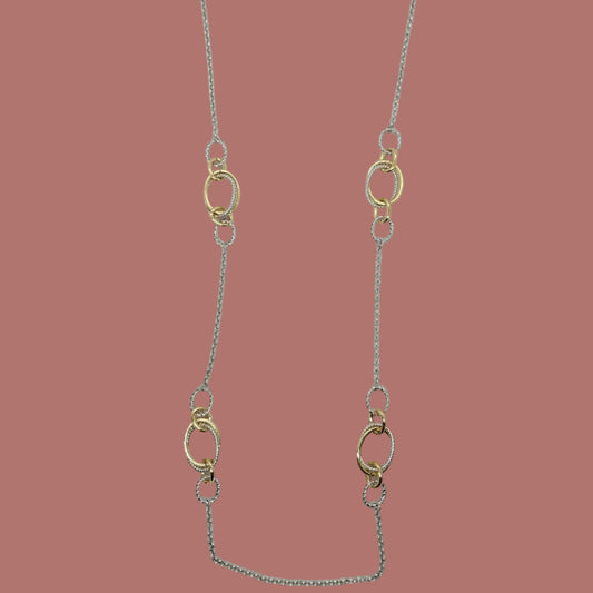 Audrey's - Two-Toned Loop Station Necklace