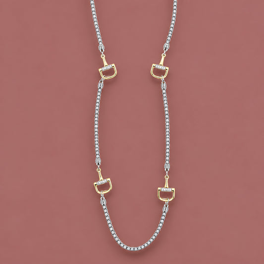 Audrey's - Two-Toned Horse-Bit Station Necklace
