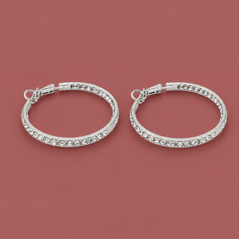 Audrey's - Crystal Hoop Earring