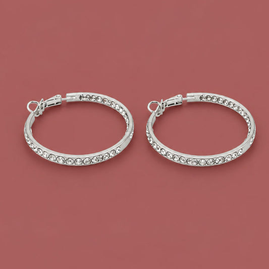 Audrey's - Crystal Hoop Earring