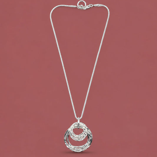 Audrey's - Silver Multi-Circle Pendant Necklace