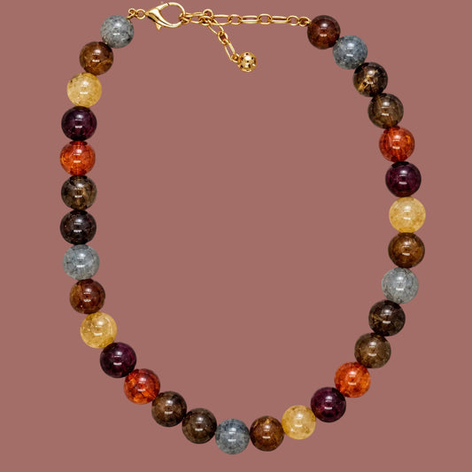 Audrey's - Round Marble Look Necklace