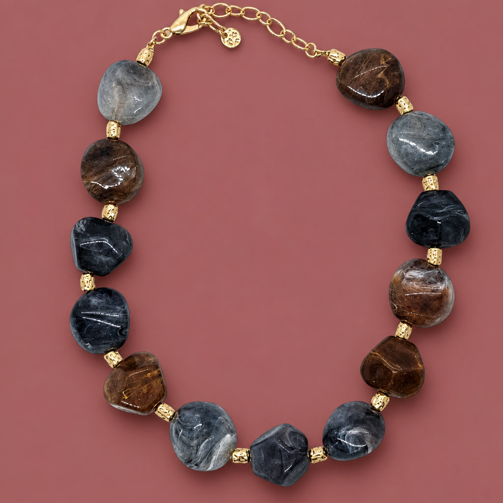 Audrey's - River Stone Look Necklace