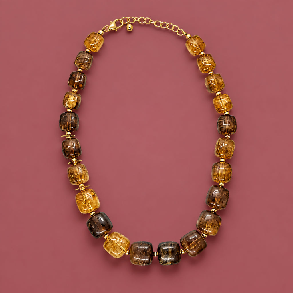 Audrey's - Amber Look Stone Necklace