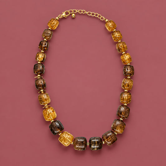 Audrey's - Amber Look Stone Necklace