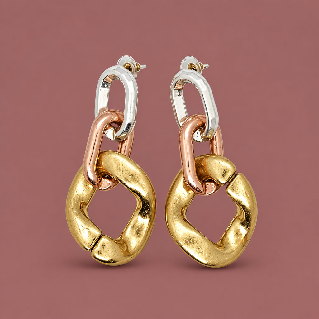 Jacqueline Kent - Metallic Chain Link Earrings
