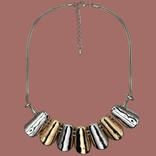 Audrey's - Mixed Metal Cuff Drop Necklace