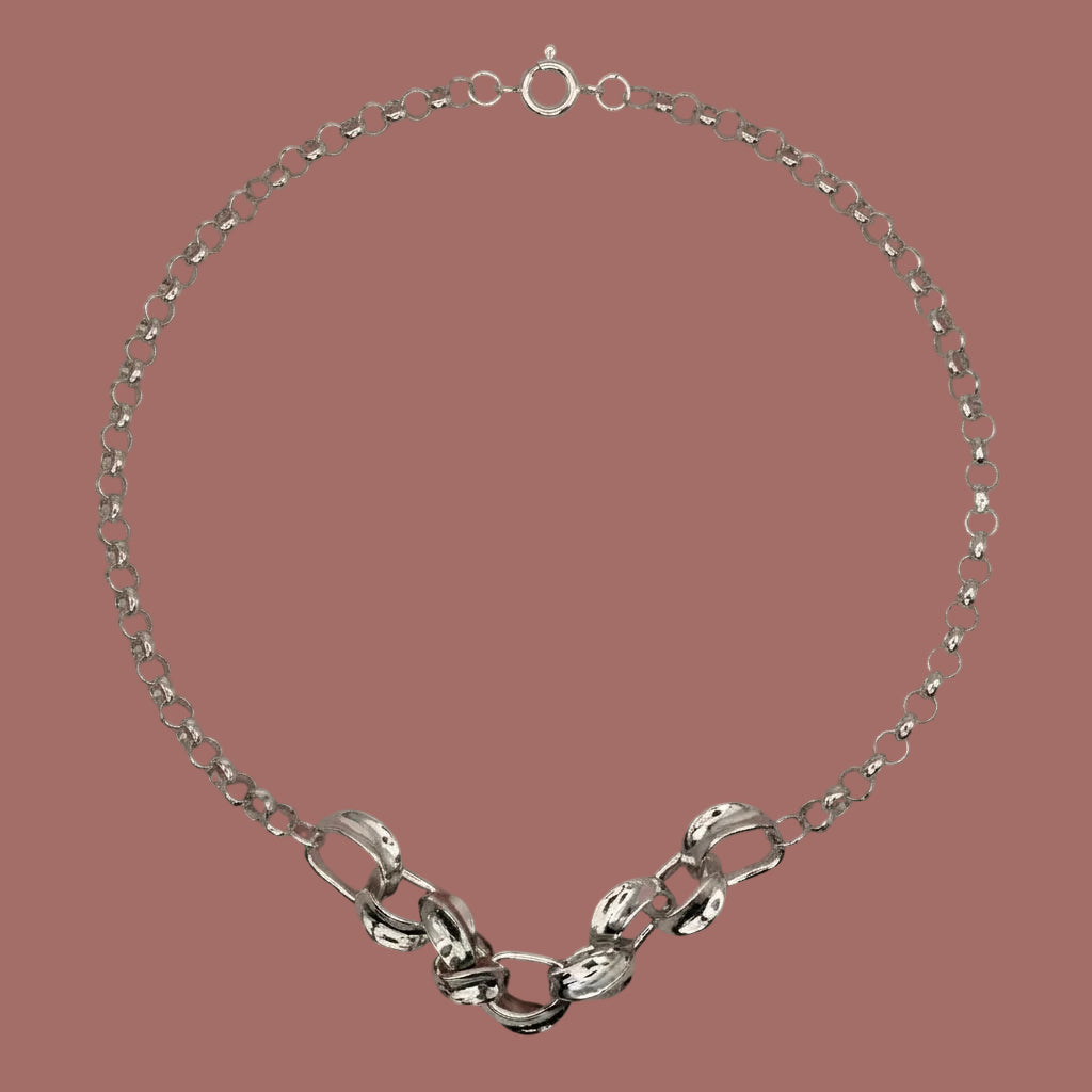 Audrey's - Silver Mixed Chain Necklace