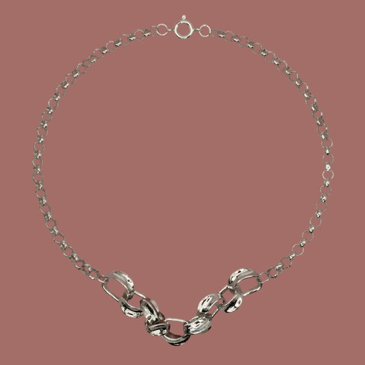 Audrey's - Silver Mixed Chain Necklace