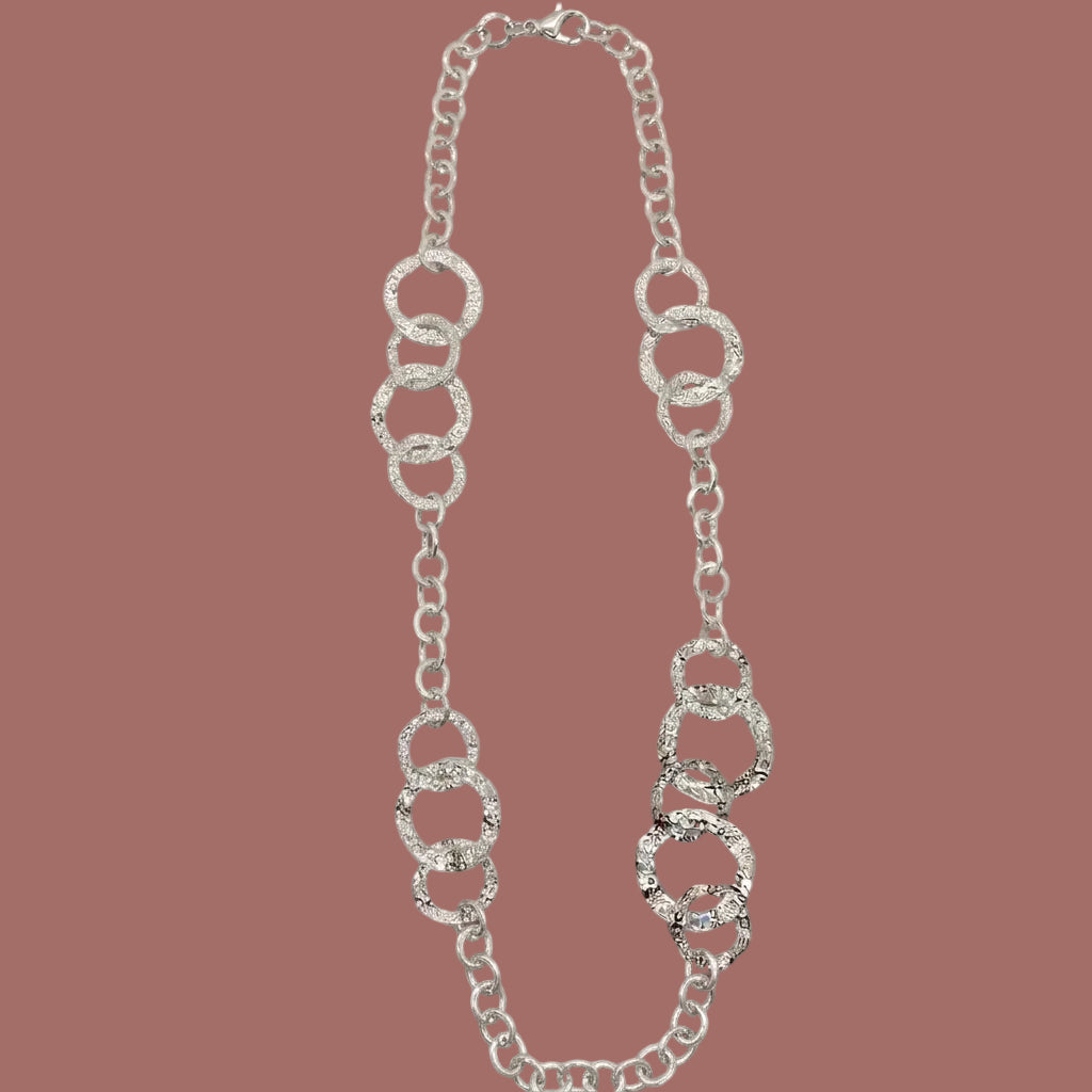 Audrey's - Hammered Loop Long Necklace