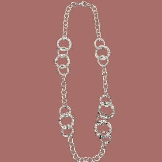 Audrey's - Hammered Loop Long Necklace