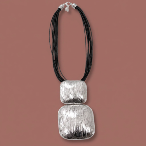 Audrey's - Layered Cord Statement Pendant Necklace