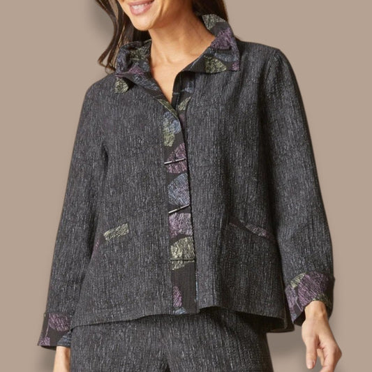 Habitat - Crinkle Crepe Scattered Leaves Luna Jacket