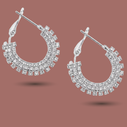 Audrey's - Crystal Luxe Hoop Earrings