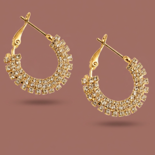 Audrey's - Crystal Luxe Hoop Earrings