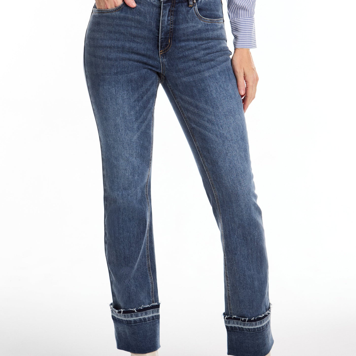 FDJ - Olivia Bootleg Jeans With Cuff Detail