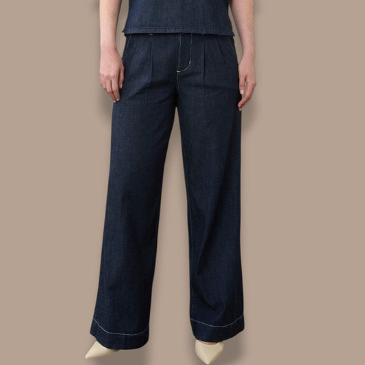 FDJ - Dark Wash Wide Leg Denim Jeans