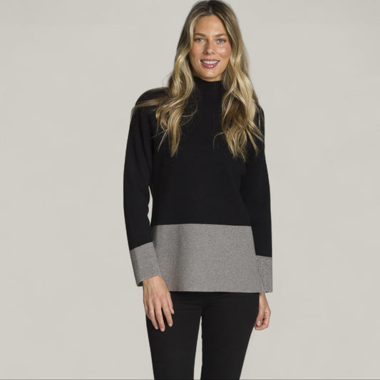 DKR - Two Tone Mock Neck Sweater